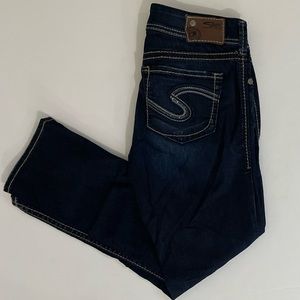 Silver Suki Capri Mid Rise  Western Glove Works Denim Jeans Womens Size 27